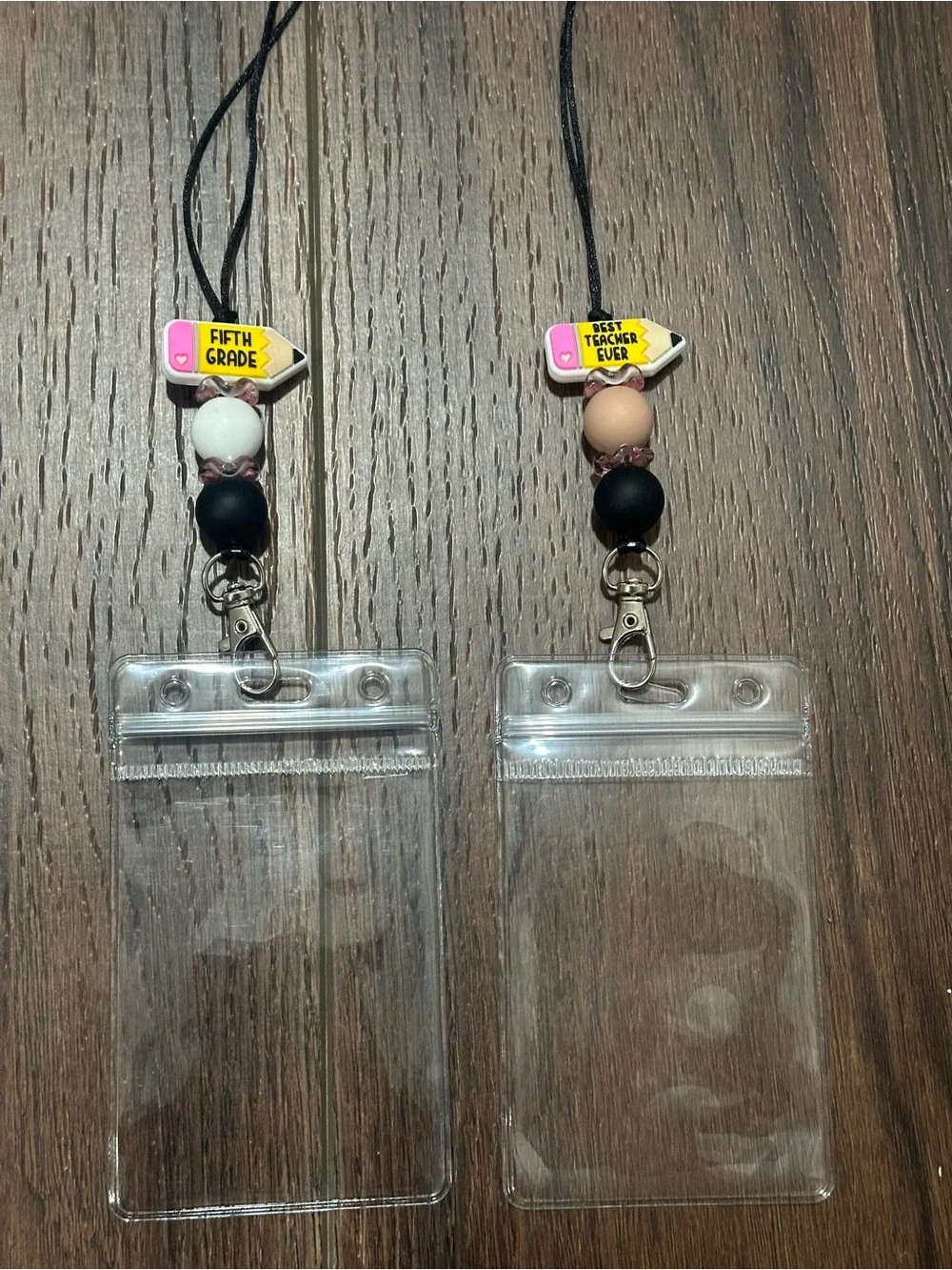 Teacher necklace badge holders 🍎